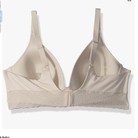 Warner's Women's White Plus-Size Simply Perfect Supersoft Lace Wirefree Bra 40C - Picture 2 of 10